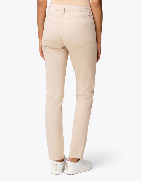 Fabrizio Gianni Stretch Cotton Beige Sand Tapered Straight Leg Jeans for a Fashionable Look