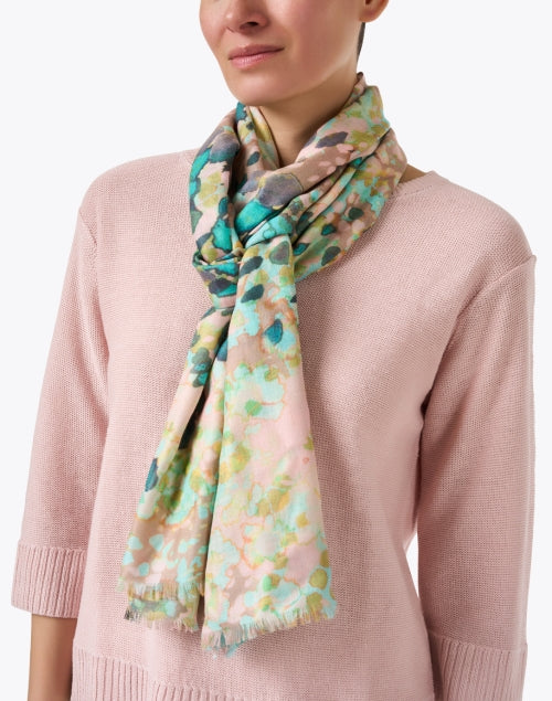 Glimmer Multicolored Silk and Cashmere Blend Scarf - A Stylish Accessory for This Season