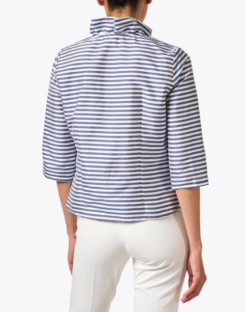 Stylish Celine Navy and White Striped Women's Blouse Shirt