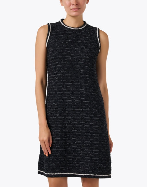 Timeless Black and White Tweed Mini Dress for Special Occasions