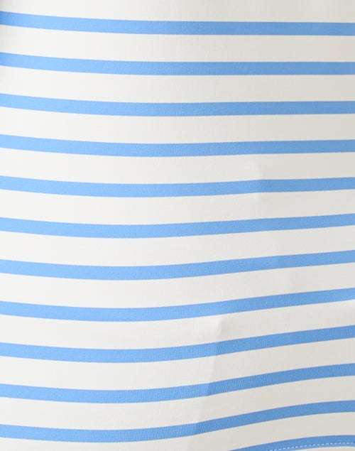 Stylish French-Made Blue and White Striped Cotton Jersey Top
