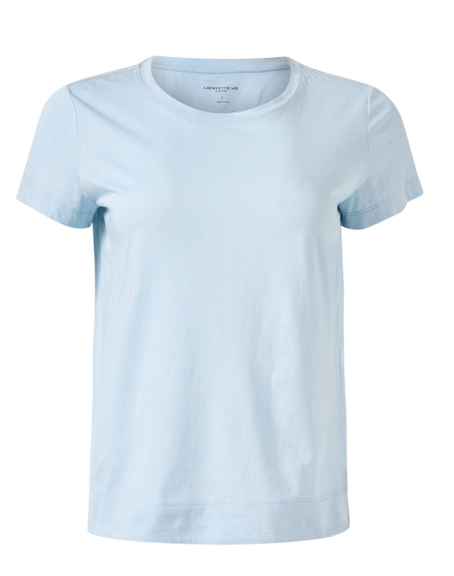Comfortable Light Blue Pure Cotton Women's T-Shirt