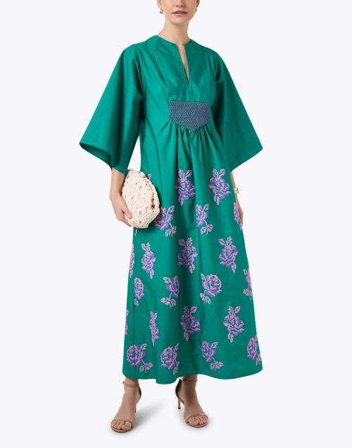 Stylish Sassetta Women's Floral Print Cotton Maxi Dress