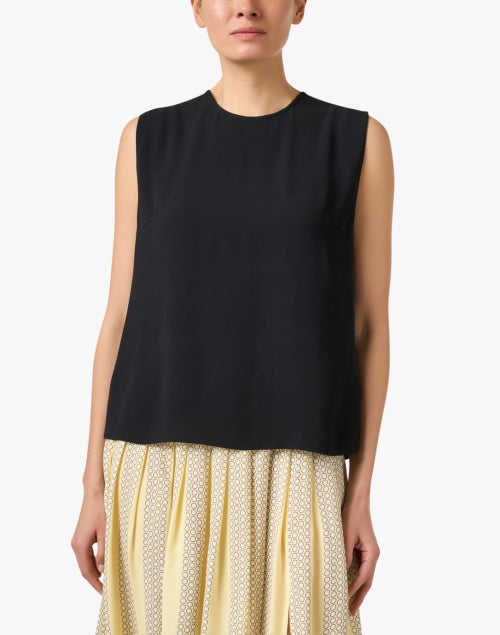Stylish Black Sleeveless Women's Blouse Top