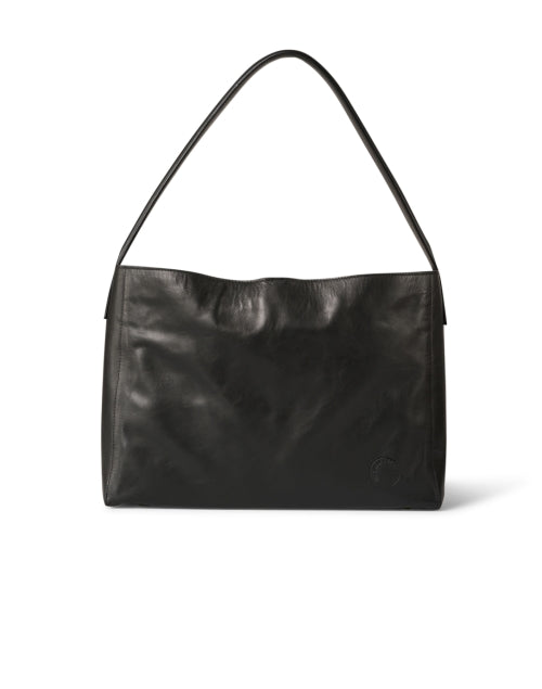 Elegant Leonore Black Premium Leather Shoulder Bag for a Sophisticated Look