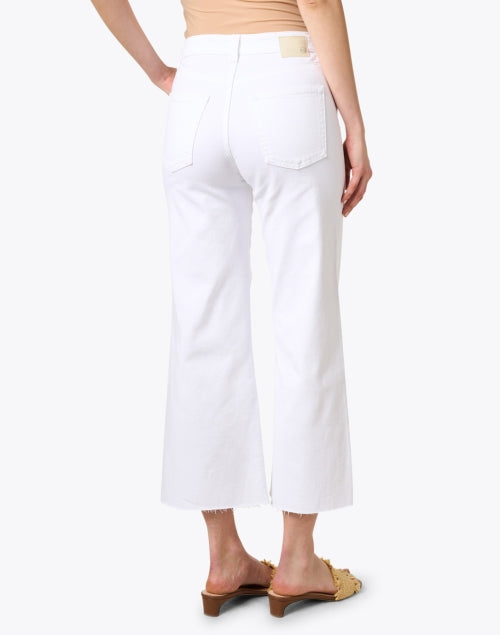 AG Women's Saige High - Waisted White Straight - Leg Stretch Denim Jeans