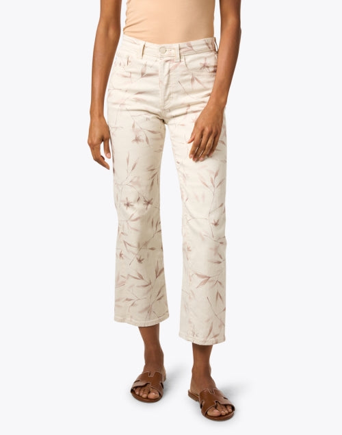 AG Kinsley Stretch Flare Denim Jeans with White Print