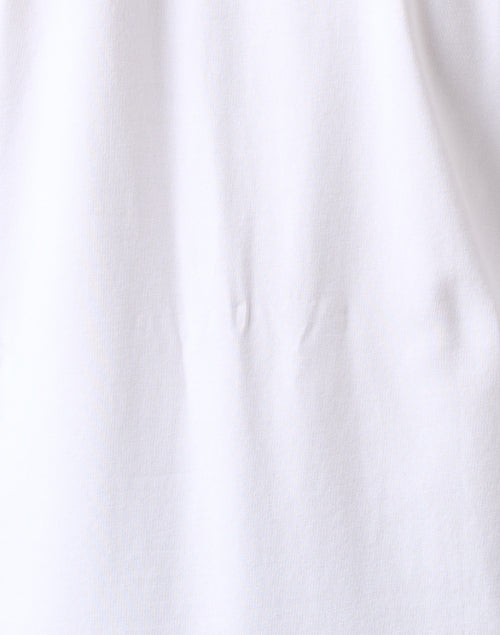 Ainsley Relaxed Stretch Cotton Blend White Henley Top for Versatile Style