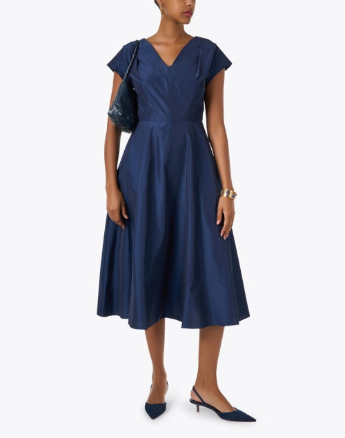 Etuania Navy Women's Fit-and-Flare Formal Dress for Special Events