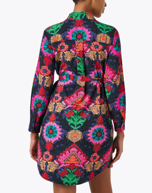 Vilagallo's Ana Multicolored Printed Shirt Dress for Transitional Wear