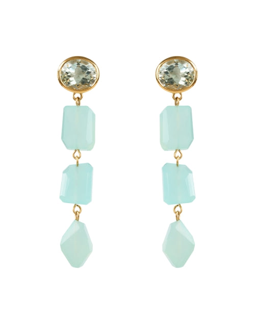 Exquisite Handmade Teal Stone Drop Earrings for the New Season
