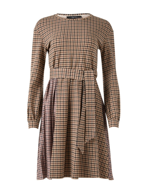Weekend Max Mara Women's Vetta Mini Dress in Brown Plaid Pattern
