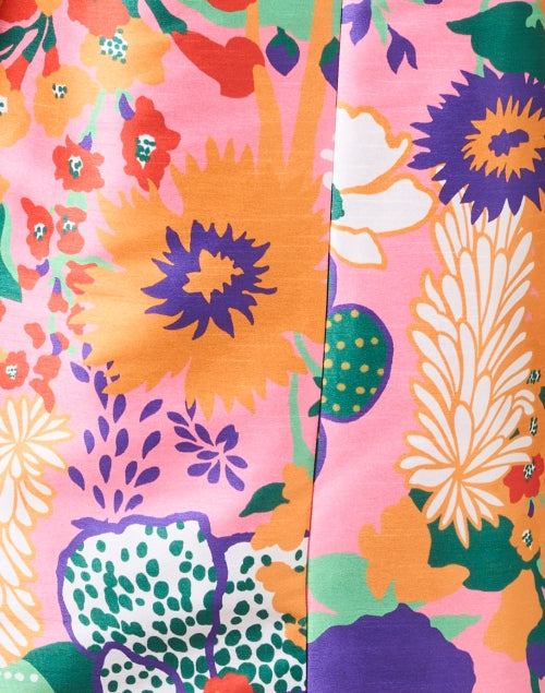Stylish Pink Multi - floral Sleeveless Shift Dress by Frances Valentine