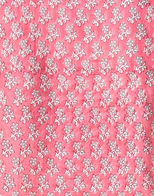 Pink Intricate Print Cotton-Silk Katie Top for a Free-Spirited Look