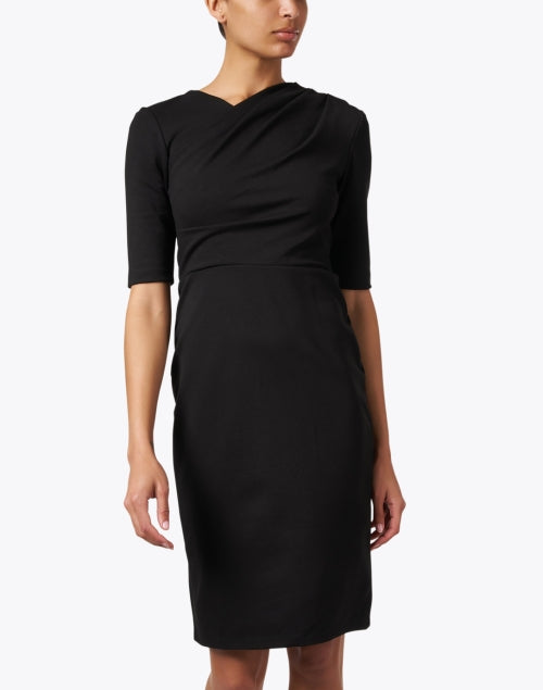 Chloe Kristyn's Bianca Black Ponte Knit Wrap Dress for All Events