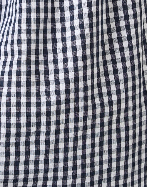 Navy and White Checked Maddie Cotton Top for Stylish Looks