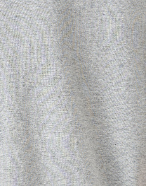 Lightweight Grey Cotton Blend Knit Short Sleeve Women's Top