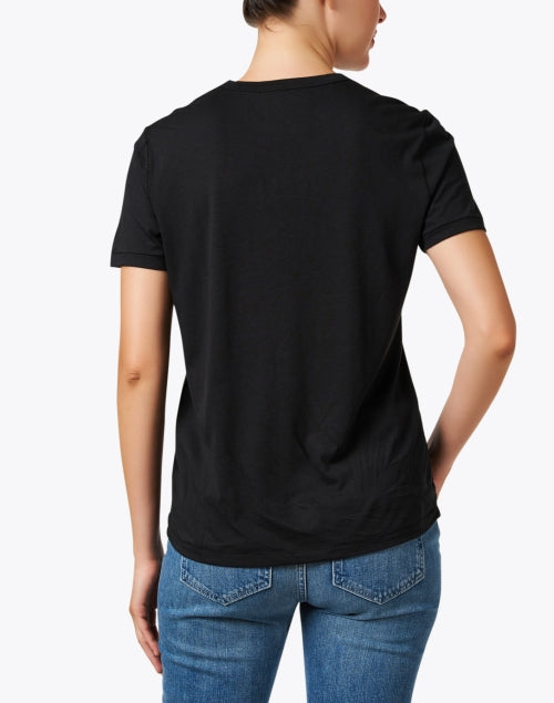 Stylish Black Relaxed Fit Cotton Blend T-Shirt