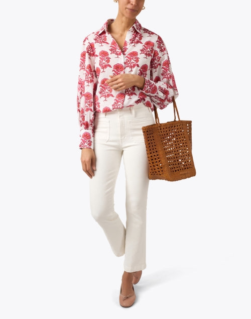 Classic Cream Stretch Bootcut High-Waisted Hustler Jeans
