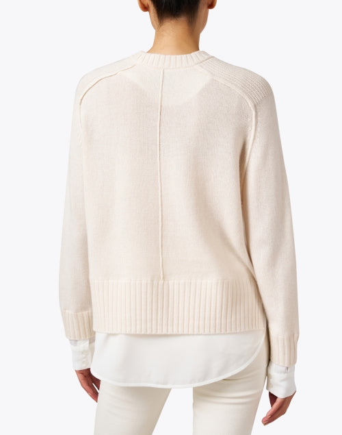 Stylish Beige Wool - Cashmere Blend Looker Parson Sweater