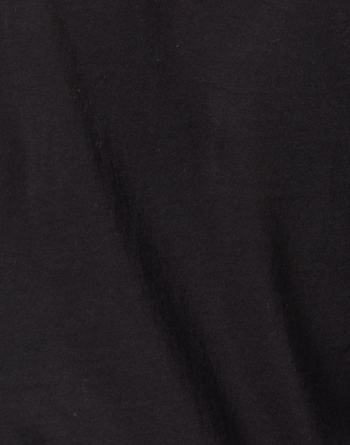 Super Soft Stretch Black Long-Sleeved Essential Crew Neck Tee