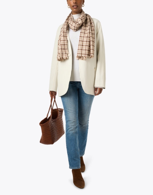 Stylish 100% Wool Reversible Sage Green & Grey Jacket for Fall