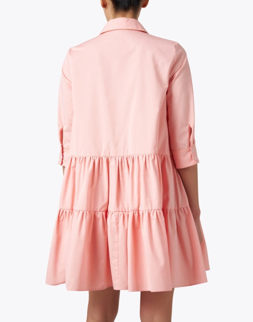 Fabulous Pink 100% Cotton Tiered Mini Shirt Dress