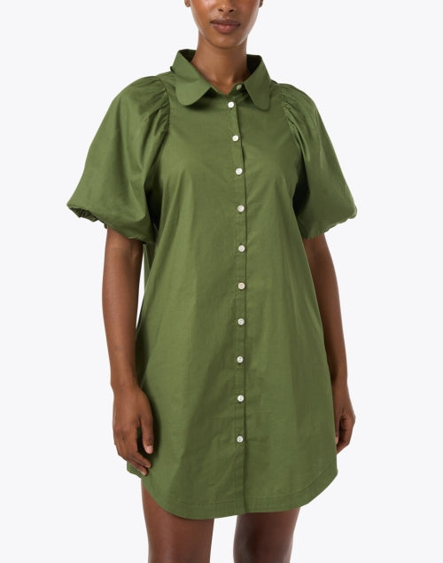 Charming Green Jude Connally Lovey Shirt-style Dress for Everyday Wear