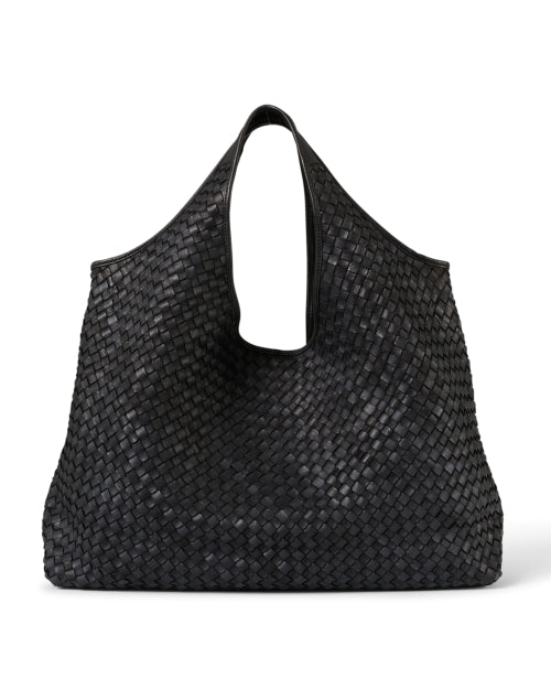 Stylish Carmen Black Hand - Woven Leather Shoulder Bag for Everyday Use