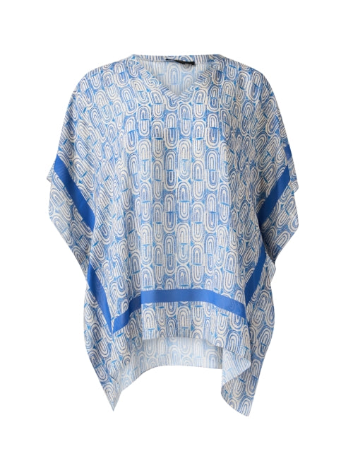 Stylish Blue Print Poncho for Effortless Fashion