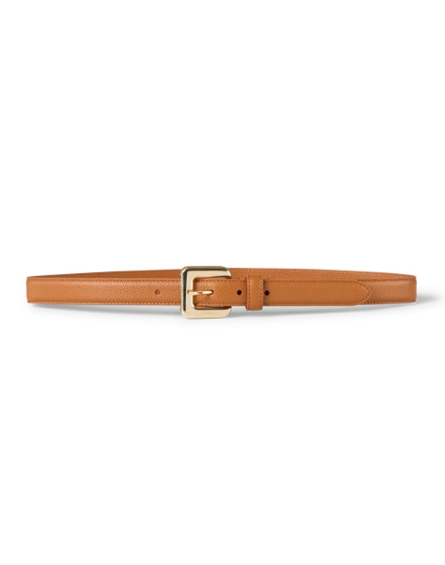 Gavazzeni Glossinia Stylish Brown Leather Belt with Modern Square Buckle