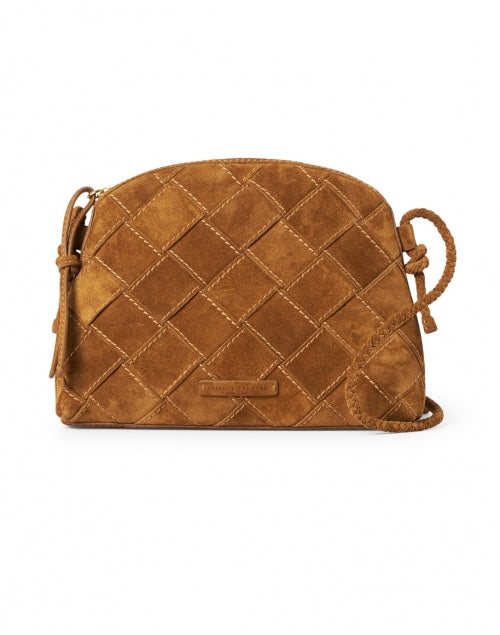 Stylish Loeffler Randall Mallory Cacao Woven Suede Leather Crossbody Handbag for Women
