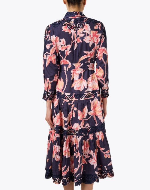 Stunning Molly Purple Floral Print Women's Midi Dress
