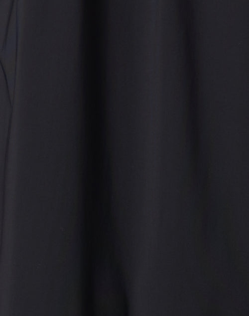 Stylish American-Made Black Ruffled Dress with V-Neck and Bell Sleeves