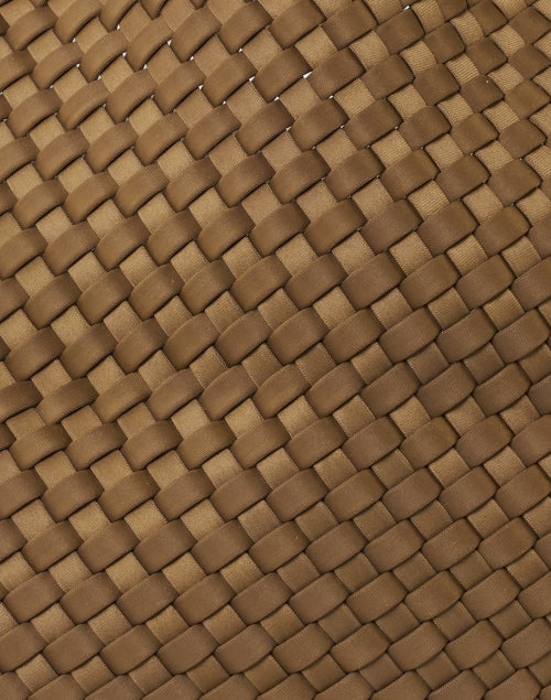 Medium Mink Brown Woven St. Barths Handbag for Effortless Style