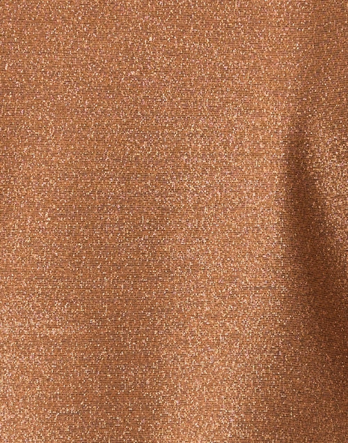 Marc Cain Women's Brown Turtleneck Lurex Shiny Top for Fashionable Layering