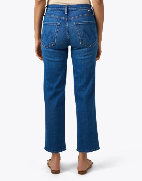 Mother's Premium Blue Straight-Leg Ankle-Fit Denim Jeans