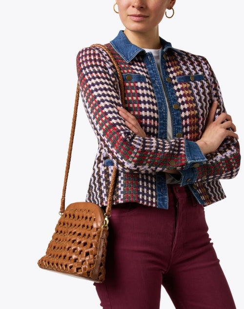 Stylish Bembien Carmen Brown Knotted Leather Crossbody Handbag for Daily Use
