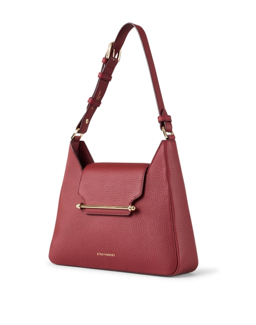 Stylish Multrees Red Leather Casual Hobo Shoulder and Crossbody Bag