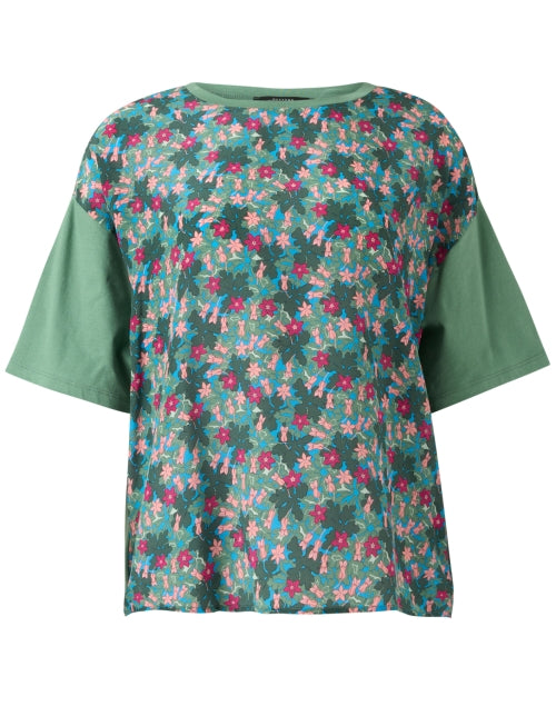 Weekend Max Mara's Luxurious Malaga Green Silk Printed Top