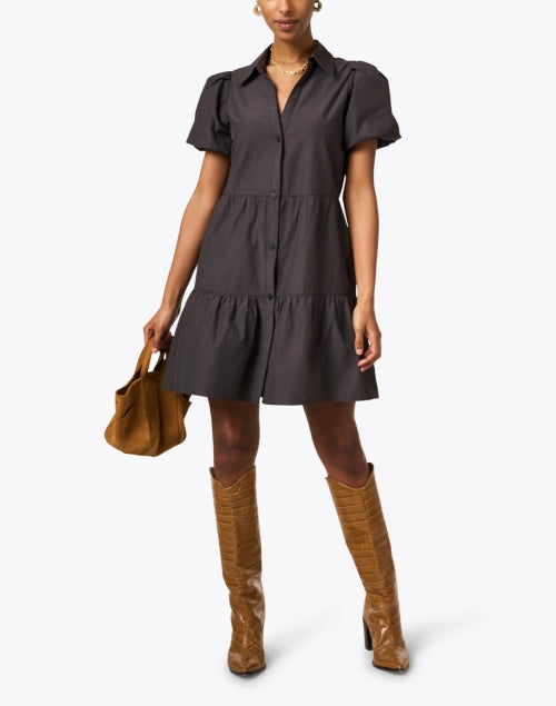 Stylish Black Havana Mini Dress by Brochu Walker