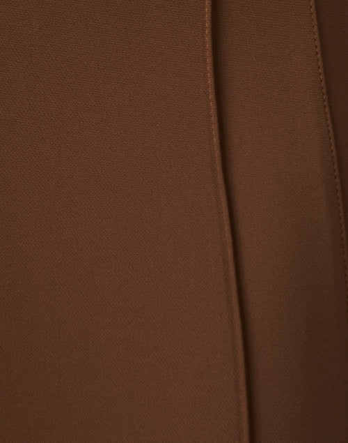 Stylish Dark Brown Stretch Pintuck Slim-Fit Gramercy Pants