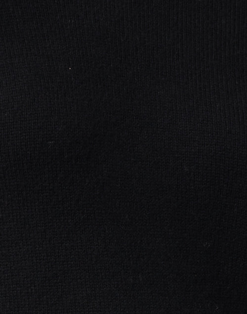 Eton Men's or Women's Black Wool and Cashmere Blend Knitted Sweater with a White Cotton - Poplin Underlayer