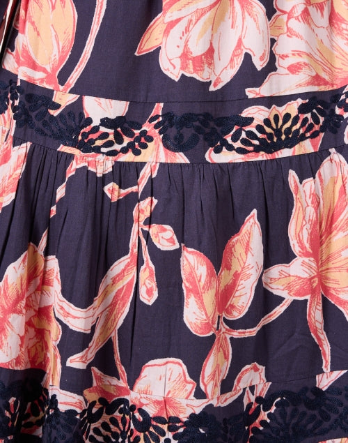 Stunning Molly Purple Floral Print Women's Midi Dress