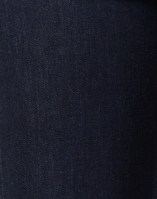 Tess Comfortable Dark Wash Wide - Leg Cotton Blend Denim Pant