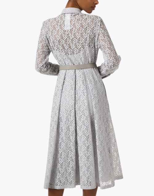 Stylish Canada Grey Delicate Lace Shirt Dress for Elegant Occasions