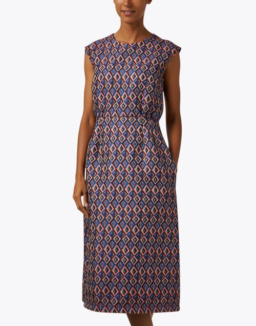 Stylish Multi - Printed Midi A - Line Dress for All Occasions