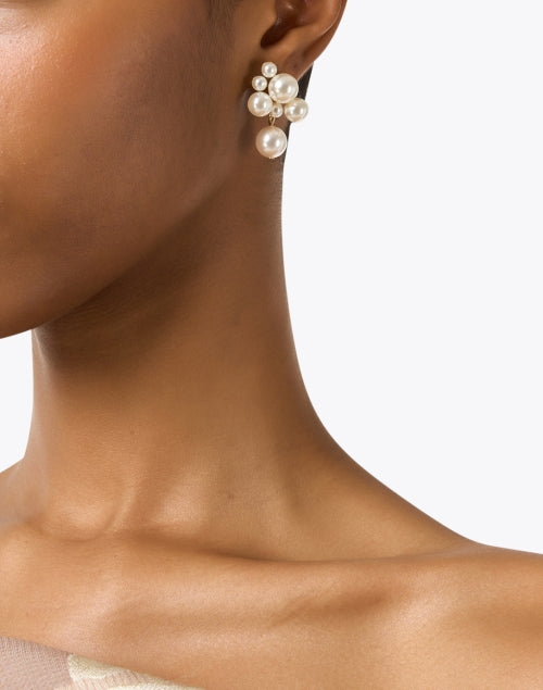 Jennifer Behr's Exquisite Perlita Pearl Cluster Drop Earrings for All Occasions