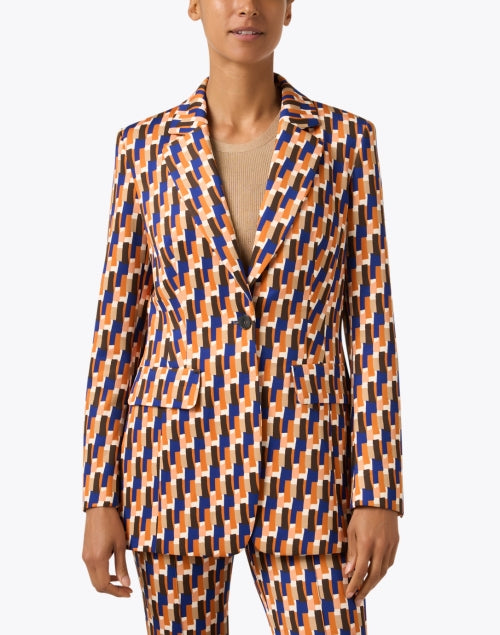 Stylish Multi - Geometric Pattern Blazer for Trendy Looks