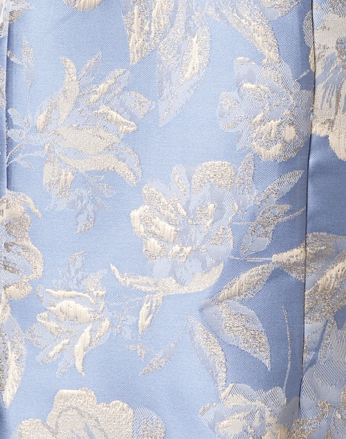 Stylish Rita Periwinkle Blue Floral Metallic Jacket for Elegant Women